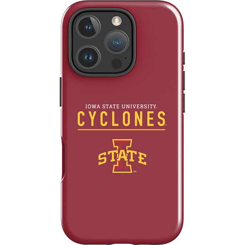 Iowa State University Athletic Text iPhone 16 Pro Max Impact Case